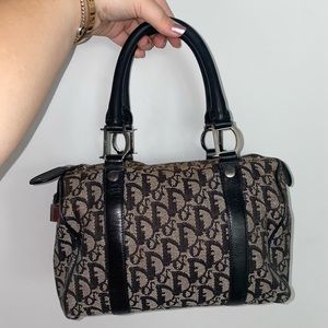 AUTHENTIC VINTAGE DIOR TROTTER HOLDALL CANVAS BAG
